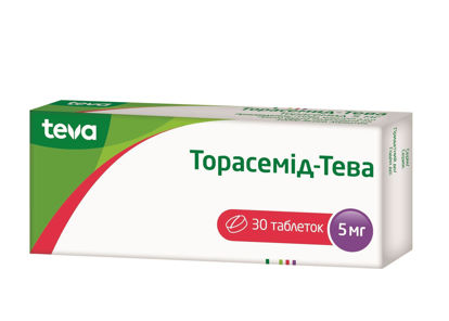 Світлина Торасемід-Тева таблетки 5 мг №30